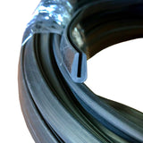 Burlete de protección  EPDM Flexible , para cantos de chapa, superficies cortantes, bidones, vidrio, mesas, carrocerías...(ESPESOR 2 mm)