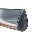 Burlete PVC CROMADO Protector arañazos para borde puerta coche, decoración parrillas,superficies cortantes, carrocerías...(ESPESOR 1-3,5 mm)