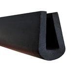 Burlete de protección  EPDM Flexible , para cantos de chapa, superficies cortantes, bidones, vidrio, mesas, carrocerías...(ESPESOR 2 mm)