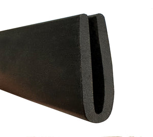 Burlete de protección  EPDM Flexible , para cantos de chapa, superficies cortantes, bidones, vidrio, mesas, carrocerías...(ESPESOR 1,5 mm)