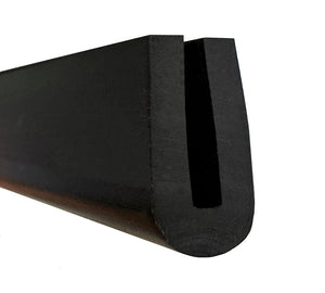 Burlete de protección  EPDM Flexible , para cantos de chapa, superficies cortantes, bidones, vidrio, mesas, carrocerías...(ESPESOR 1,5 mm)