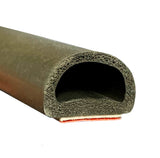 Perfil goma EPDM con adhesivo para estanqueidad, color negro