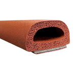 Perfil goma EPDM con adhesivo para estanqueidad, color negro y marrón cobre