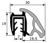 Junta de goma con pestaña para puerta de coche, compatible con VW Golf, Bora,transporter, Caravelle, T5/T6...  rango para sujeción 2-5 mm