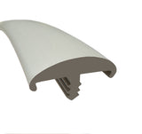 Perfil forma T 16 mm para remate de mobiliario, color gris claro