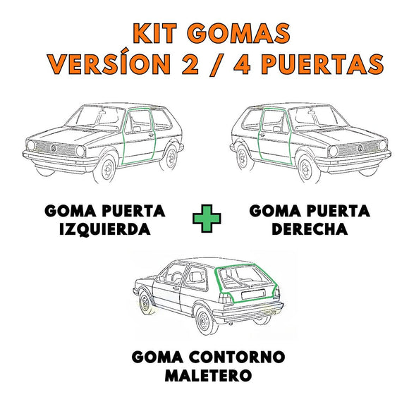 KIT  GOMAS PARA WOLKSWAGEN GOLF MK2
