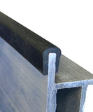 Burlete de protección  EPDM Flexible , para cantos de chapa, superficies cortantes, bidones, vidrio, mesas, carrocerías...(ESPESOR 2 mm)