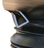 Burlete de protección  EPDM Flexible , para cantos de chapa, superficies cortantes, bidones, vidrio, mesas, carrocerías...(ESPESOR 18,4 mm)