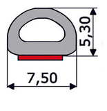 Perfil de goma EPDM con adhesivo para estanqueidad, talla pequeña