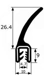 Goma estanqueidad superior para maletero de coche,  sujeción 1,5-3 mm