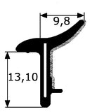 Perfil Lamelunas flocado para cristal tira 1,5 m. Adaptable OPEL CORSA (VARIOS)