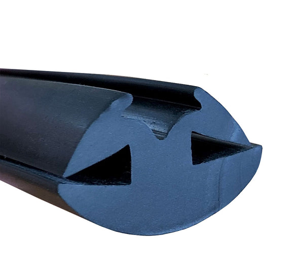 Perfil EPDM para contorno cristal, utilizable en sectores como automoción, naval, agrícola e industrial general